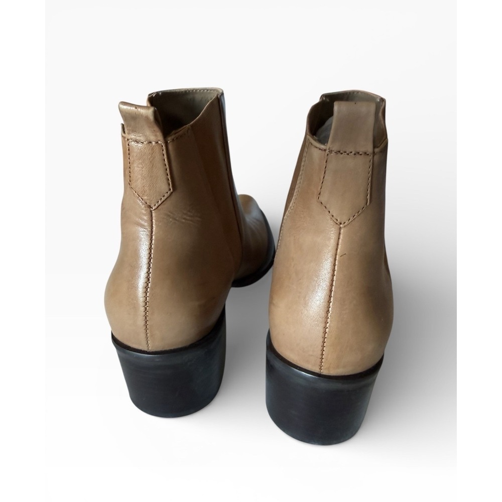 NICOLE Leather "Lake" Boots 2" Heel Women's US 7.5M Made In Brazil Original Box - Picture 8 of 13